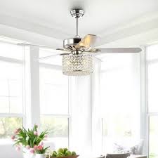 This ceiling fan makes a great alternative to traditional ceiling fans with exposed blades by offering an enclosed ceiling fan inside a sturdy drum. 52 Led Crystal Prism Drum Ceiling Fan With Remote Chrome Jonathan Y Target