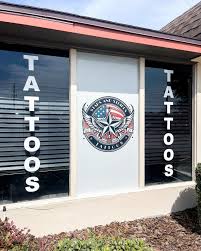 Our window signs are up and the artists are available for appointments!  Click the link in our profile to book with them! #veteranowned #tattooshop  #lakelandtattooartist #america #firstresponders #military