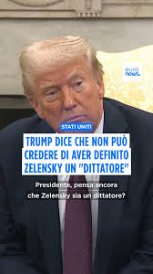 🇺🇸 Il presidente degli Stati Uniti Donald #Trump ha dichiarato giovedì ai  giornalisti che non riesce a credere di aver detto che il presidente  ucraino Volodymyr #Zelensky è un "dittatore". A inizio
