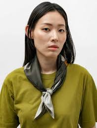 Margaret Howell Silk Twill Checkerboard Scarf