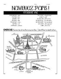 French Following Directions 2 Paris Map Interp Reading French Teaching Resources Following Directions Teaching French