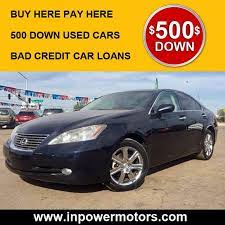 A bad credit, no credit dealership that promises to finance customers with no money down if anything, the bad ones will avoid filing payment reports with credit bureaus because it costs money to do so. 500 Down Used Cars Phoenix Buy Here Pay Here In Power Motors
