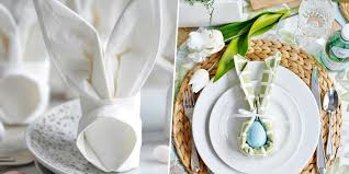 Comment faire une serviette de table pliante. 10 Pliages De Serviettes Pour Paques Marie Claire