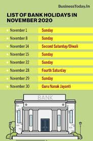 Bank Holidays In November 2020 Check Full List Here