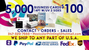 Order business cards online or print business cards at a nearby fedex office location. Business Cards 5000 Business Cards Full Color 2 Sides Print 100 Price Does Not Include Design Youtube