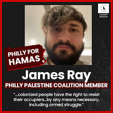 🔴 James Ray, a speaker at the Philly rally the day after the massacre and  a supporter of the PFLP terror group, said, “...colonized people have the  right to resist their occupiers…by