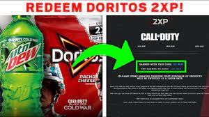 How To Redeem Doritos Mountain Dew 2xp Codes In Cod Black Ops Cold War Youtube