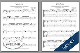 Añade fácilmente texto, formas, comentarios y subrallados a un archivo pdf. Free Guitar Sheet Music C J Dorn Op 27 No 2 Waltz Facile
