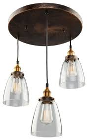 Greenwich 3 Light Oil Rubbed Bronze Pendant Light Industrial Pendant Lighting By Buildcom