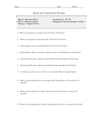 Worksheet To Review And Reinforce Calculating Speed And Acceleration Includes Answer Key Time Worksheets Persuasive Writing Prompts Word Problem Worksheets