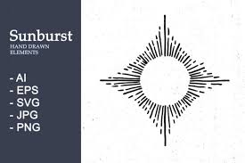 Free & paid free only paid only microstock premium. Sunburst Hand Drawn Space Doodle Element Graphic By Rimbu Creative Creative Fabrica