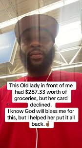 Old Lady Grocery Store Checkout