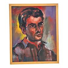 Rosalie Hettenbach, Oil/c Seated Young Man In Robe