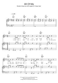 All Of Me Sheet Music John Legend Piano Vocal Guitar Right Hand Melody Piano Music Piano Sheet Music Violin Sheet Music
