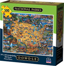 Since its inception, sixty major parks have been established and maintained. National Parks 500 Piece Dowdle Jigsaw Puzzle