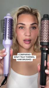 Comparing @wavytalkofficial thermal hair brushes 🤔 #wavytalkhair  #wavytalkhaircurler #wavytalkhaircurler #thermalhairstyling  #thermalhairbrush