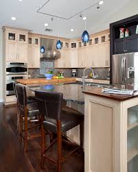 You could stick with dark on your lower cabinets and. Light Cabinets Dark Countertop Houzz