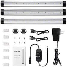 Albrillo Led Under Cabinet Lighting Dimmable Under Counter Lighting 12w 900 Lumens Warm White 3000k Kitchen Cabinet Strip Lights Pack Of 3 Amazon Com