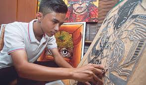 .halus & primitif kami tidak menuntut kepercayaan kepada semua penonton. Eksperimen Seni Cetakan Kayu