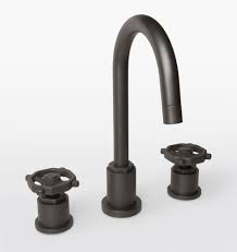 Learn about the variety of styles and finishes available as bathroom sink faucets can either be mounted on the wall, into a countertop or on the sink itself. Tolson Widespread Faucet Rejuvenation In 2021 Faucet Craftsman Bathroom Kitchen Sink Faucets Vintage