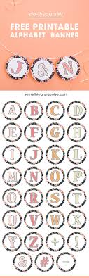 Add to your farmhouse collection with this navy and blush floral alphabet! Free Printable Floral Design Alphabet And Number Banner