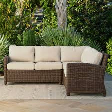 Birch Lane Patio Furniture Birch Lane Lawson Wicker Sectional Outdoor Sofa Patio Sectional Diy Patio Furniture
