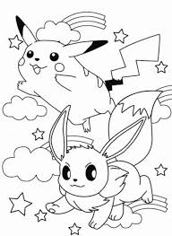 Eevee And Pikachu Coloring Pages 1 Pikachu Coloring Page Pokemon Coloring Pages Pokemon Coloring