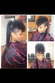 Why choose a boring weave ponytail hairstyle with bangs when you can have this stylish and fashionable one? Pin On Make Up Nails And Hair