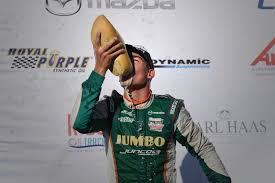 Real life skin for the number 21 car rinus veekay. Rinus Veekay Claims Pro Mazda Title In Commanding Style In Portland Rinus Van Kalmthout Race Driver