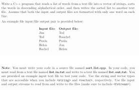 You can alphabetize google sheets documents from within. Solved Write A C Program That Reads A List Of Words Fro Chegg Com