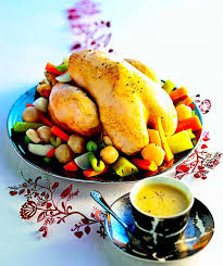 The Hirshon French Imperial Stuffed Chicken With Vegetables And Sauce Gribiche Poule Au Pot Cooking Recipes Food Mild Italian Sausage