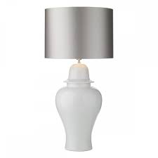 What are the shipping options for white table lamps? Glossy White Ceramic Table Lamp With Shade Lighting Company