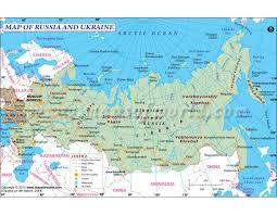 Russia And Ukraine Map Russia Map Political Map Map
