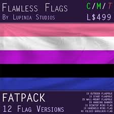 People who are genderfluid don't identify with one gender, instead their gender identity shifts between male, female, or somewhere else on the spectrum. Second Life Marketplace Genderfluid Pride Flag Fatpack 12 Versions