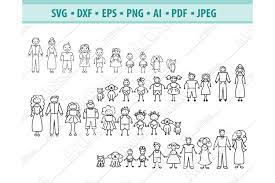 Stick Family Svg Cute Figures Png Family Clipart Dxf Eps 448541 Svgs Design Bundles