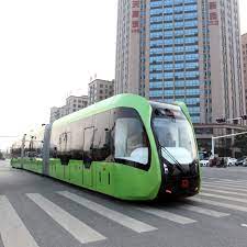 With the launch of an autonomous train, travelers in ningbo, east china's zhejiang province, can travel on the train without a driver. Trackless Driverless Rail Bus Takes To The Roads In China
