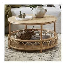 45.5 w coffee table natural cane opposing drawers solid mango wood modern. Temple Webster Timor Rattan Coffee Table Reviews