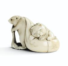 Alley cat lane antiques and collectibles. Lot Sotheby S Netsuke Cat Art Japanese Art