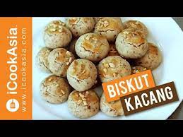 2 cwn kacang tanah (goreng tanpa minyak. Resepi Biskut Kacang Try Masak Icookasia Youtube