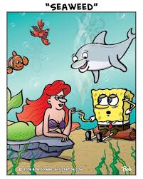 Flipper Looks A Bit Too Excited To Join The Party Seaweed Littlemermaid Spongebob Flipper Cartoon Puns Wordplay F The Little Mermaid Cartoon Spongebob