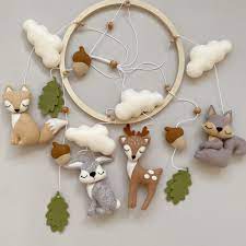 Don't let their age and inability to talk fool you; Baby Mobile Woodland Forest Mobile Crib Mobile Bebe Nature Etsy Felt Crafts Diy Diy Baby Mobile Felt Christmas Ornaments