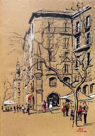 Enjoy These Cityscapes In The Form Of Urban Sketches 40 Beautiful Locations Bored Art Urban Sketching Urban Sketchers Architecture Drawing