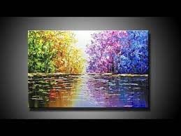 Palette Knife Landscape In 3d Acrylic Youtube Abstract Landscape Painting Abstract Painting Landscape Paintings