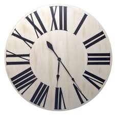 Check spelling or type a new query. Oversized White Wood Farmhouse Charm Wall Clock