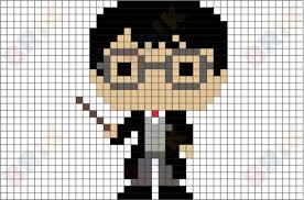 Harry Potter Pixel Art Pixel Art Personnage Pixel Art A Imprimer Dessin Petit Carreau
