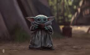 The Child With Cup An Art Print By Rodney Amirebrahimi Yoda Yoda Images Mandalorian