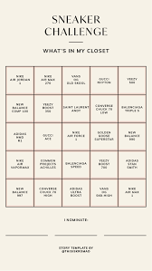 Fun Instagram Template Kromad Ig Games Templates Sneaker Challenge Bingo Edition Di 2020