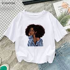 Take a look at this video below. Melanin Poppin Shirt Vogue T Shirt Women Black African Curly Hair Girl Printed Tshirt Femme Harajuku Clothes Female T Shirt Tops T Shirts Aliexpress