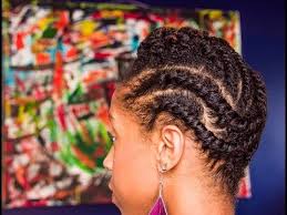 Once you reach the top, tightly twist and fold each section to form this updo. Short Natural Hair Flat Twist Updo Youtube