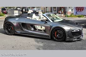 Frozen Black Chrome Audi R8 Wrap Wrapfolio Audi Audi R8 Audi R8 Convertible